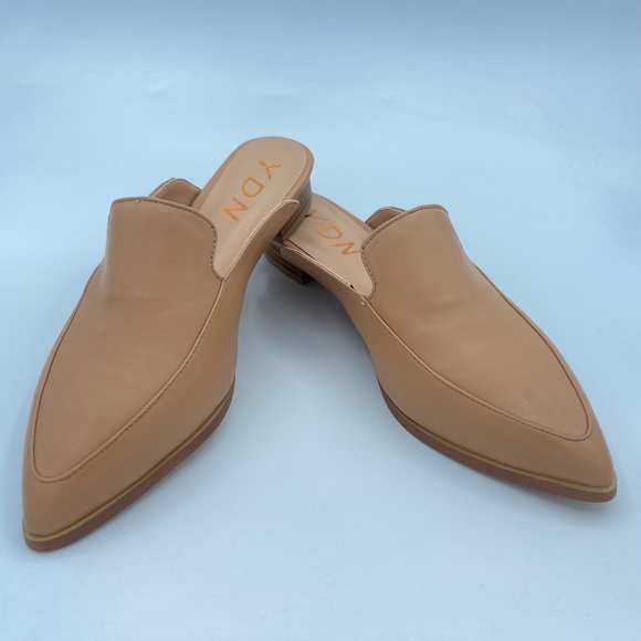 YDN Women Retro Slip On Backless Loafer Flats Pointed Toe Mules Low Heel Dress - Picture 5 of 6